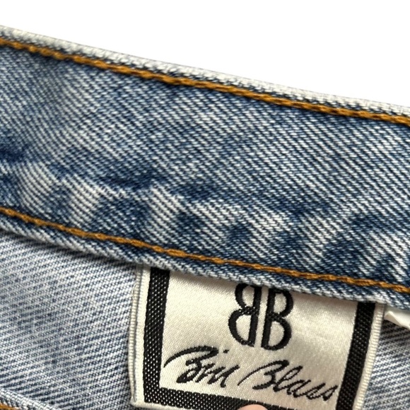 Vintage Bill Blass 80's Distressed High Waist Mom Pleated Jeans Size 10 - Picture 4 of 6